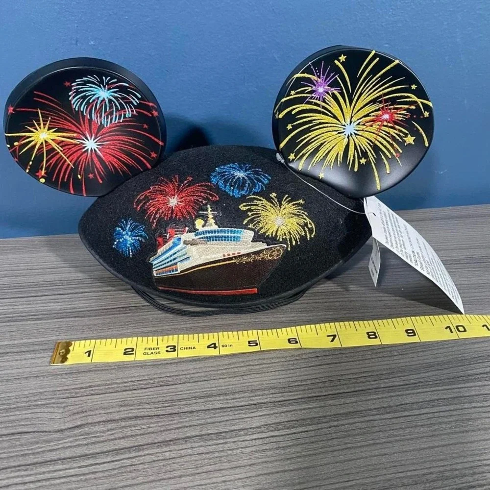 Disney Cruise Line Mickey Ears Hat Fireworks & Ship Exclusive‎ NWT